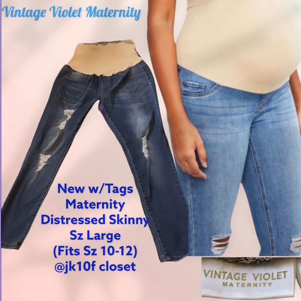 LOWEST🌺 NWT Vintage Violet Maternity Large (10-12) Skinny Jeans
